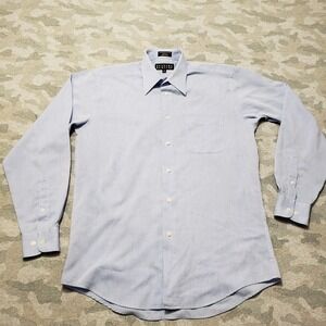 Bargamo‎ New York Shirt Youth 15 Blue Pockets Long Sleeve Button-Up